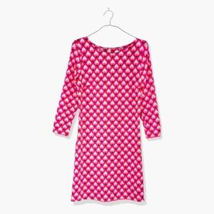 Julie Brown NYC NWT Pink Rivers Goldie Stretch Long Sleeve Mini Shift Dress M